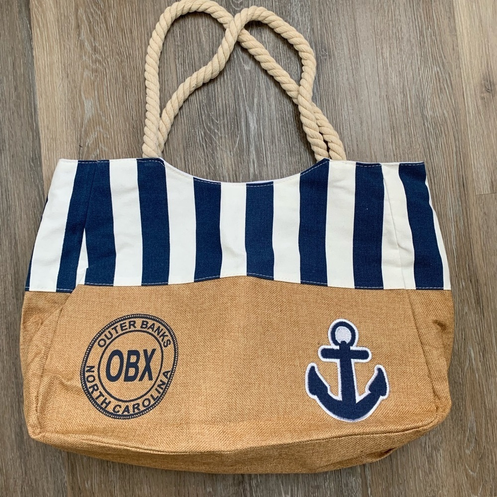 NWT North Carolina Outer Banks Tote with Rope Handles